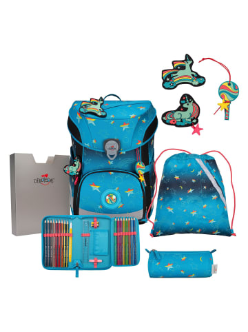 DerDieDas ErgoFlex Easy LED Schulranzen-Set 5-teilig in Rainbow Star