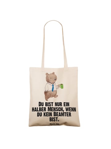 Mr. & Mrs. Panda Tragetasche Beamter Herz mit Spruch in Creme