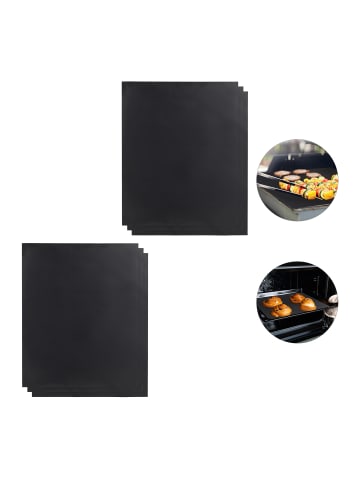 relaxdays 6 x Grillmatte in Schwarz - (B)50 x (T)40 cm