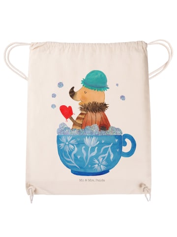 Mr. & Mrs. Panda Drawstring Bag Nachtfalter Schaumbad ohne Spruch in Creme