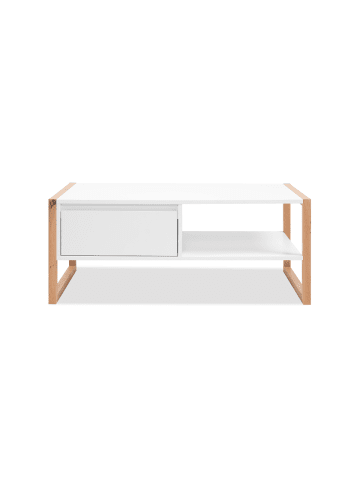CALICOSY Couchtisch DENVER in Weiß - (W) 100 x (H) 40 x (L) 55 cm