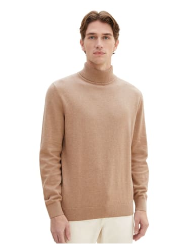 Tom Tailor Pullover BASIC TURTLENECK in Braun