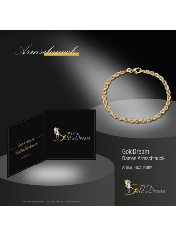 GoldDream Armband Gold 333 Gelbgold - 8 Karat ca. 18,5cm Kordelkette