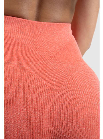 SMILODOX Kompression Leggings Amaze Ripp in Orange Melange