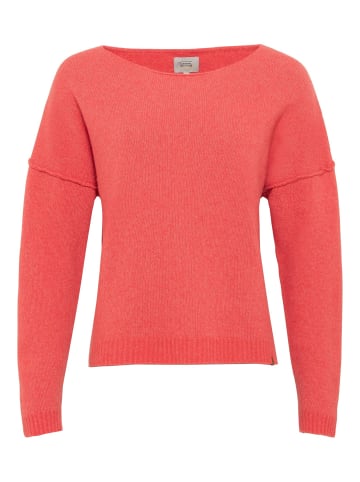 Camel Active Strickpullover aus recyceltem Wollmix in Rot