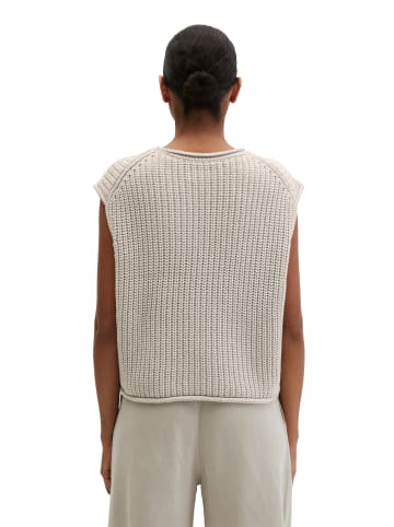 Marc O'Polo Ärmelloser Pullover loose in Linen Beige