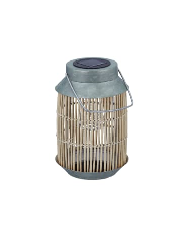 relaxdays Solarlampe in Natur/ Silber - (H)26 x Ø 17 cm