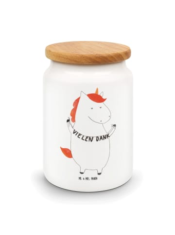 Mr. & Mrs. Panda Aufbewahrungsdose Einhorn Dankeschön ohne Spruch in Weiß