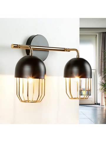 Licht-Erlebnisse Wandlampe in Schwarz Gold