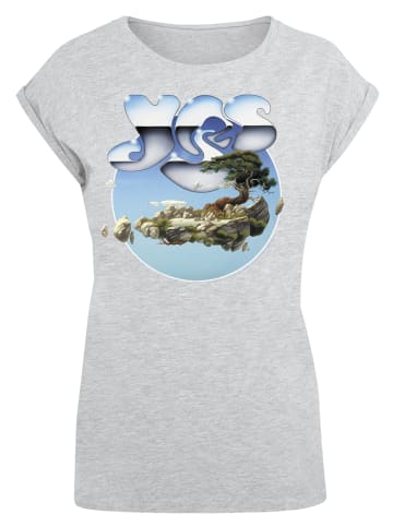 F4NT4STIC Extended Shoulder T-Shirt YES Chrome Island in grau meliert