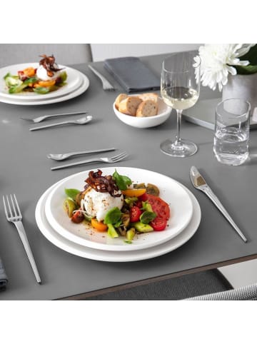 Villeroy & Boch 6er Set Schalen flach NewMoon ø 25 cm weiß in weiß