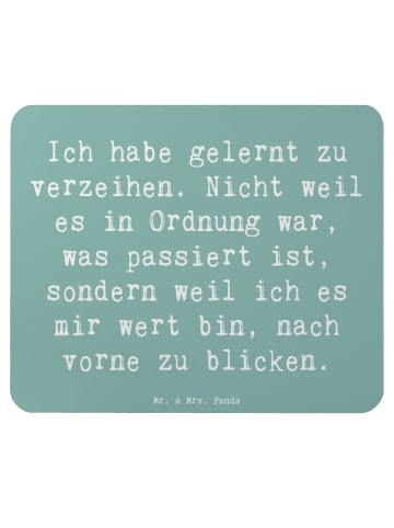 Mr. & Mrs. Panda Mauspad Spruch Vergebung und Neubeginn mit Spruch in Meeresbrise
