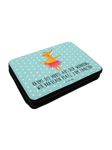 Mr. & Mrs. Panda Federtasche Fuchs Ballerina mit Spruch in Türkis Pastell
