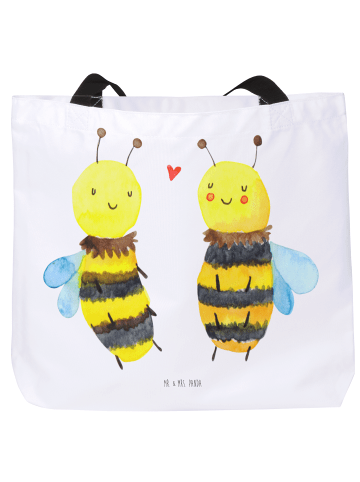 Mr. & Mrs. Panda Shopper Biene Verliebt ohne Spruch in Weiß