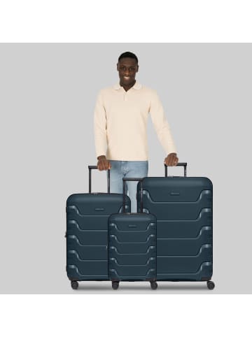 Smartbox Edition 01 4 Rollen Kofferset 3-teilig mit Dehnfalte in navy