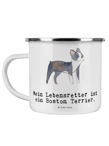 Mr. & Mrs. Panda Kaffeebecher Boston Terrier Lebensretter mit Sp... in Weiß