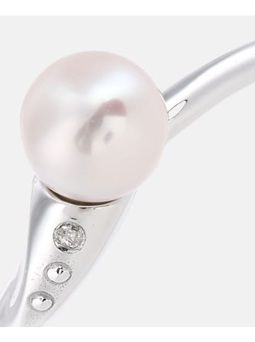 Diamant L'éternel Ring aus 375 Weißgold mit 0.01 Karat Diamant mit Perle