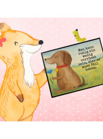 Mr. & Mrs. Panda schreibtischunterlage Hund Blume Design mit Spruch in Weiß