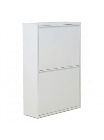 ebuy24 Schuhkipper Pisa 2 Klappen weiß Weiß 50 x 16 cm