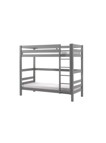 58 aufm Kessel ETAGENBETT Karolina 210x182x105 aus Massivholz in grau