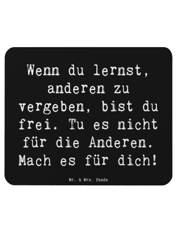 Mr. & Mrs. Panda Mauspad Spruch Vergebung Freiheit mit Spruch in Schwarz