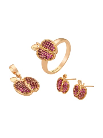 faina Women Jewelry Set in Rose Gold  Pink