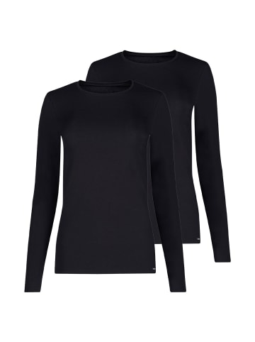 Skiny 2er Pack Shirt langarm in black