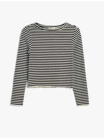 KOTON T-shirt in Schwarz Gestreift