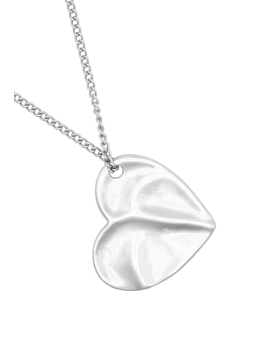 collezione alessandro Lange Kette " Cuore " in altsilber