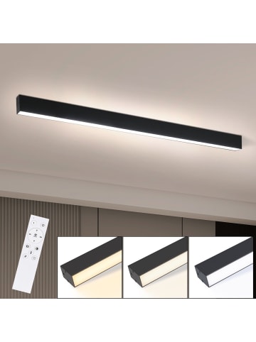 ZMH LED Deckenleuchte in schwarz 32W Modern Dimmbar L 107CM Lang Bürolampe
