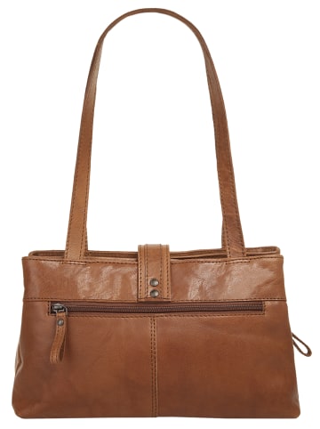 SPIKES & SPARROW Umhängetasche echt Leder in cognac