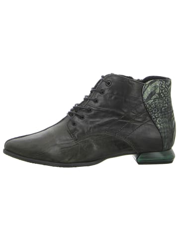 SIMEN Schnürstiefeletten in schwarz/grün