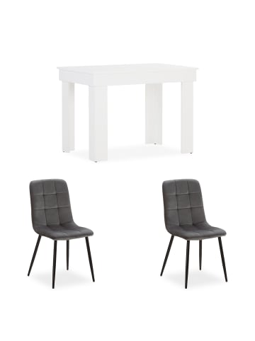 Homestyle4u Essgruppe 3-tlg. in Grau