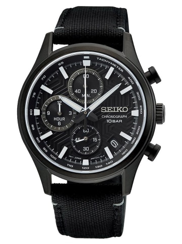 Seiko Herrenuhr Chronograph Schwarz