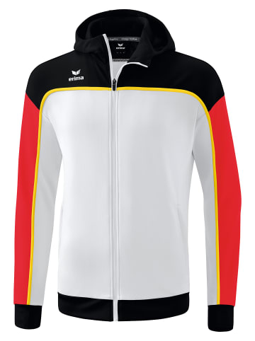 erima Kinder Change By Erima Trainingsjacke mit Kapuze in weiß/schwarz/rot