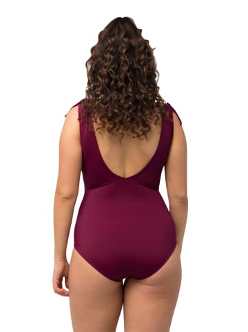 Ulla Popken Badeanzug in bordeaux