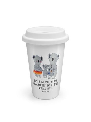 Mr. & Mrs. Panda To Go Becher Koala Familie mit Spruch in Weiß