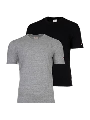Champion T-Shirt 2er Pack in Schwarz/Grau