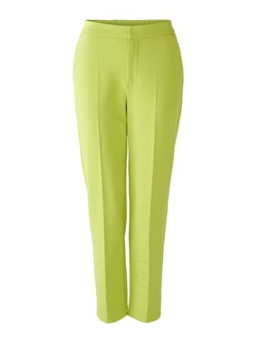 Oui Jerseyhose FEYLIA Slim Fit, cropped in macawa green