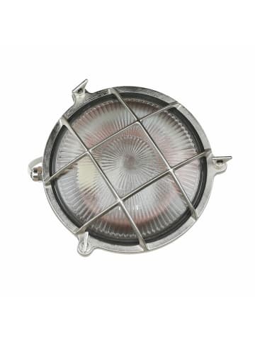 Licht-Erlebnisse Außen Wandlampe Ø 21 x (H)21 cm in Nickel mattNickel matt