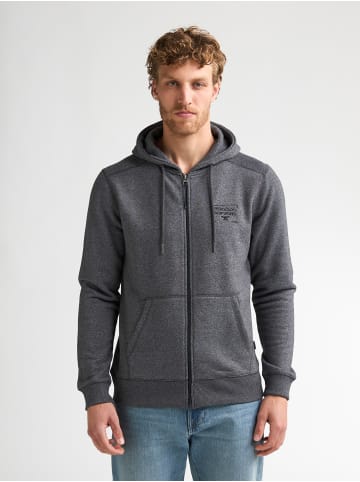 Petrol Industries Melierter Hoodie mit Reißverschluss oakwood in Schwarz
