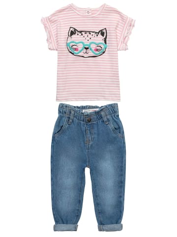 Minoti 2tlg. Outfit: Shirt & Hose Purrfect 1 in rosa