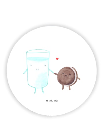 Mr. & Mrs. Panda Magnet für Kühlschrank Milch Keks ohne Spruch in Weiß