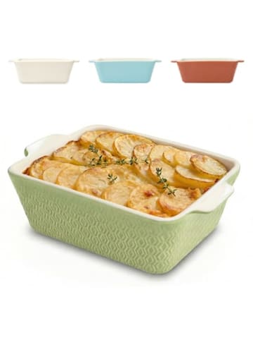 Praknu Auflaufform Keramik Grün 21cm – Backofen 280°C & Mikrowelle