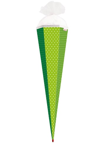 ROTH Bastel-Schultüte groß grün weiße Punkte 85 cm in Grün