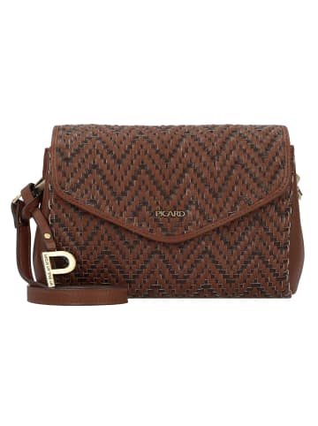 PICARD Samos Umhängetasche Leder 21 cm in cognac