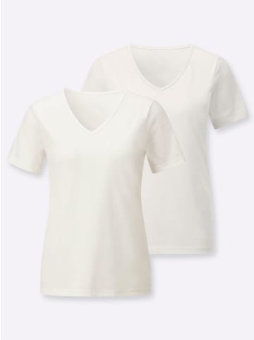 WITT WEIDEN Kurzarmshirt in ecru + ecru