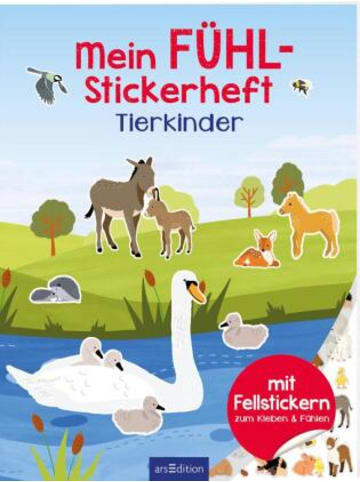 ars edition Mein Fühl-Stickerheft - Tierkinder in bunt
