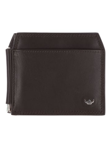 Golden Head Polo Geldbörse RFID Schutz Leder 11 cm Geldscheinklammer dunkelbraun