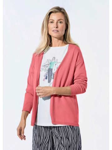 GOLDNER Kurzgröße:  Cardigan in koralle